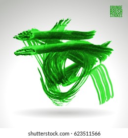 Brush stroke and texture. Vector design. Underline and border.