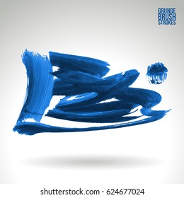 Brush stroke and texture. Vector design. Underline and border.