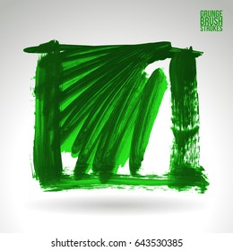 Brush stroke and texture. Vector design. Underline and border.