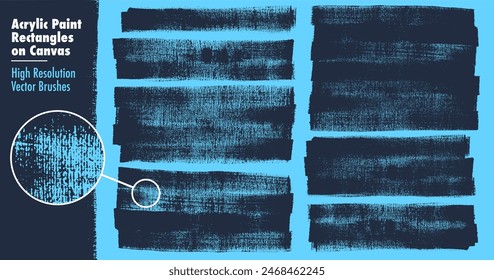 Brush Stroke Textures with Canvas Texture. Created from scans of Acrylic Paint on Canvas. High Quality, Detailed Vector brushes