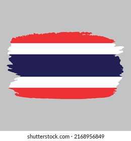 Brush Stroke Thailand flag Vector Illustration