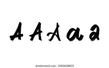 Brush Stroke Variations Of The Letter A