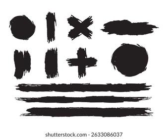 Colección de Arte vectorial de trazo de cepillo