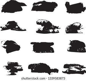Brush stroke vector elements