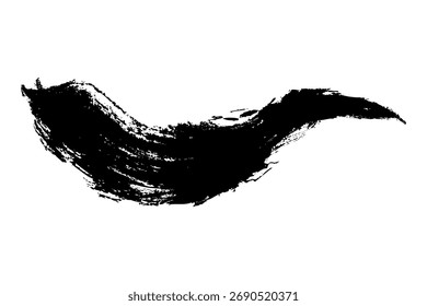 Ilustração do vetor de traçado do pincel. Cor preta.