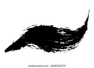 Ilustração do vetor de traçado do pincel. Cor preta.