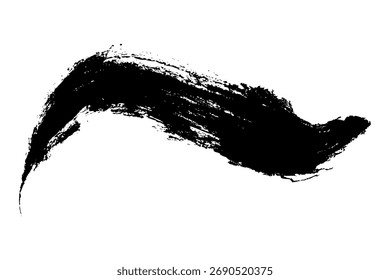 Ilustração do vetor de traçado do pincel. Cor preta.