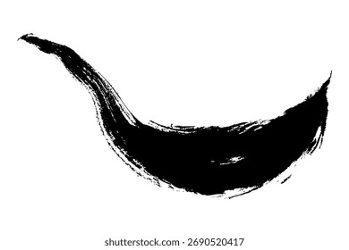 Ilustração do vetor de traçado do pincel. Cor preta.