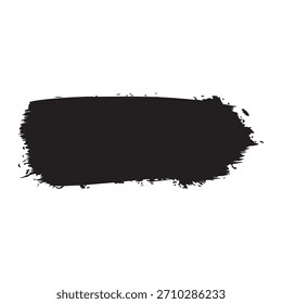Brush stroke vector illustration with black hole design
