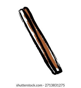 Ilustración vectorial de la carrera del cepillo de palillos de canela.