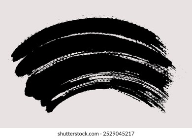 Pinselstrichvektor. Gemalte Kurve einzeln auf weißem Hintergrund. Grunge strukturiertes Design-Element