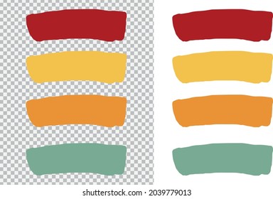 Brush Stroke vector Shape For Text Design

