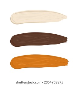 Brush stroke vector template set. Paint brush strokes collection isolated on white background. Colorful oil paints. Graphic design elements. Vector illustration
