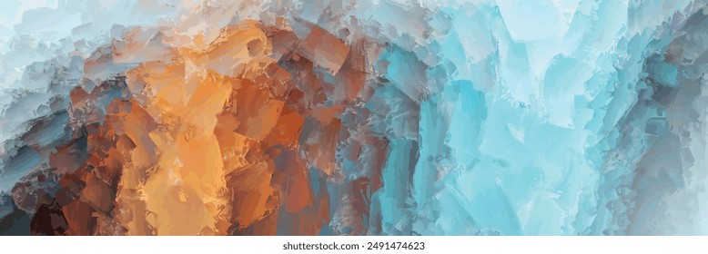 brush stroke wave vector style concept wall mural blended abstract layered shadow bright and pale rainbow color tone