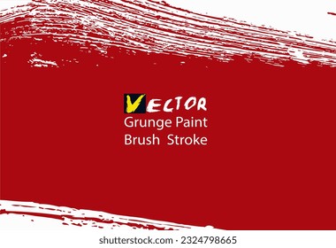 diseño de pinceladas de pincel de fondo rojo pintado, pincel vectorial de Grunge, distrés rojo y blanco de grunge, textura de grunge rojo de distrés