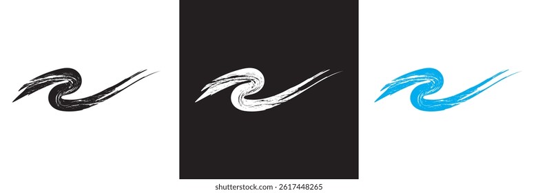 Brush strokes , abstract grunge texture . Artistic design element, paint smear, ink splatter, creative graphic element. Vector illustration. isolated on white and black background. EPS 10