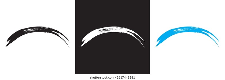 Brush strokes , abstract grunge texture . Artistic design element, paint smear, ink splatter, creative graphic element. Vector illustration. isolated on white and black background. EPS 10