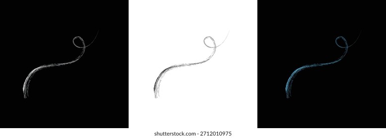 Brush strokes , abstract grunge texture . Artistic design element, paint smear, ink splatter, creative graphic element. Vector illustration. isolated on white and black background. EPS 10.