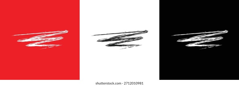 Traços de pincel, textura abstrata grunge . Elemento de design artístico, pintura de esfregaço, tinta splatter, elemento gráfico criativo. Ilustração vetorial. isolada no plano de fundo branco e preto. EPS 10.