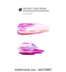 Brush strokes acrylic, gouache
Vector Abstract hand drawn acrylic watercolor background 
Color stain for design Paint brush strokes
Texture template  for banner, background