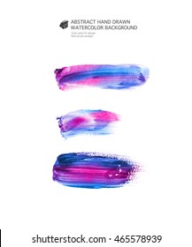 Brush strokes acrylic, gouache
Vector Abstract hand drawn acrylic watercolor background 
Color stain for design Paint brush strokes
Texture template  for banner, background