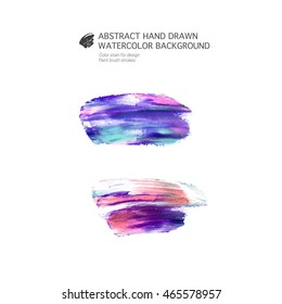 Brush strokes acrylic, gouache
Vector Abstract hand drawn acrylic watercolor background 
Color stain for design Paint brush strokes
Texture template  for banner, background