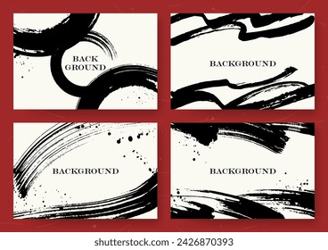 Brush strokes Background. Japanese style abstract background.