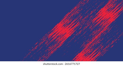 brush strokes blue and red,  hand-drawn illustration background