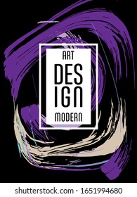 Сovers with brush strokes for books, magazines, catalogs. Vector illustration.