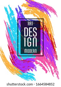 Сovers with brush strokes for books, magazines, catalogs. Vector illustration.