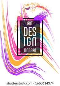 Сovers with brush strokes for books, magazines, catalogs. Vector illustration.