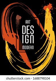 Сovers with brush strokes for books, magazines, catalogs. Vector illustration.