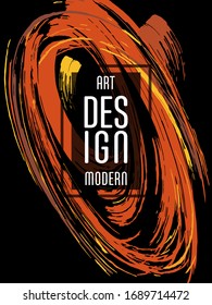 Сovers with brush strokes for books, magazines, catalogs. Vector illustration.