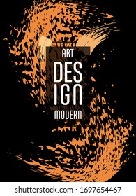 Сovers with brush strokes for books, magazines, catalogs. Vector illustration.