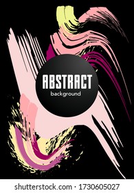 Сovers with brush strokes for books, magazines, catalogs. Vector illustration.