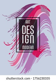 Сovers with brush strokes for books, magazines, catalogs. Vector illustration.