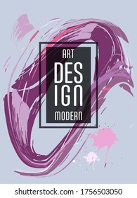 Сovers with brush strokes for books, magazines, catalogs. Vector illustration.