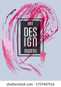 Сovers with brush strokes for books, magazines, catalogs. Vector illustration.