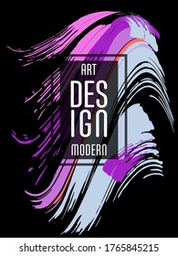 Сovers with brush strokes for books, magazines, catalogs. Vector illustration.