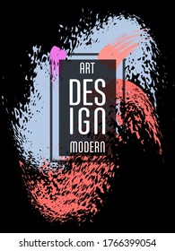 Сovers with brush strokes for books, magazines, catalogs. Vector illustration.