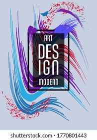 Сovers with brush strokes for books, magazines, catalogs. Vector illustration.