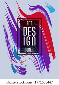 Сovers with brush strokes for books, magazines, catalogs. Vector illustration.
