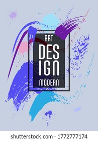 Сovers with brush strokes for books, magazines, catalogs. Vector illustration.