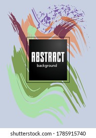 Сovers with brush strokes for books, magazines, catalogs. Vector illustration.