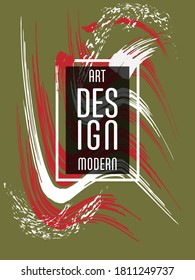 Сovers with brush strokes for books, magazines, catalogs. Vector illustration.