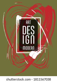 Сovers with brush strokes for books, magazines, catalogs. Vector illustration.