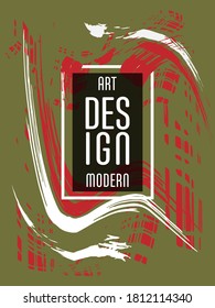 Сovers with brush strokes for books, magazines, catalogs. Vector illustration.