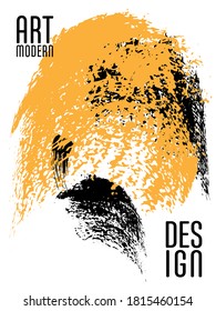 Сovers with brush strokes for books, magazines, catalogs. Vector illustration.
