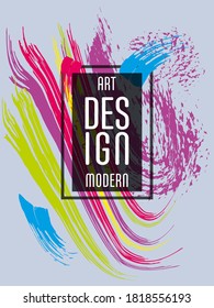 Сovers with brush strokes for books, magazines, catalogs. Vector illustration.