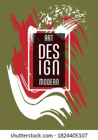 Сovers with brush strokes for books, magazines, catalogs. Vector illustration.